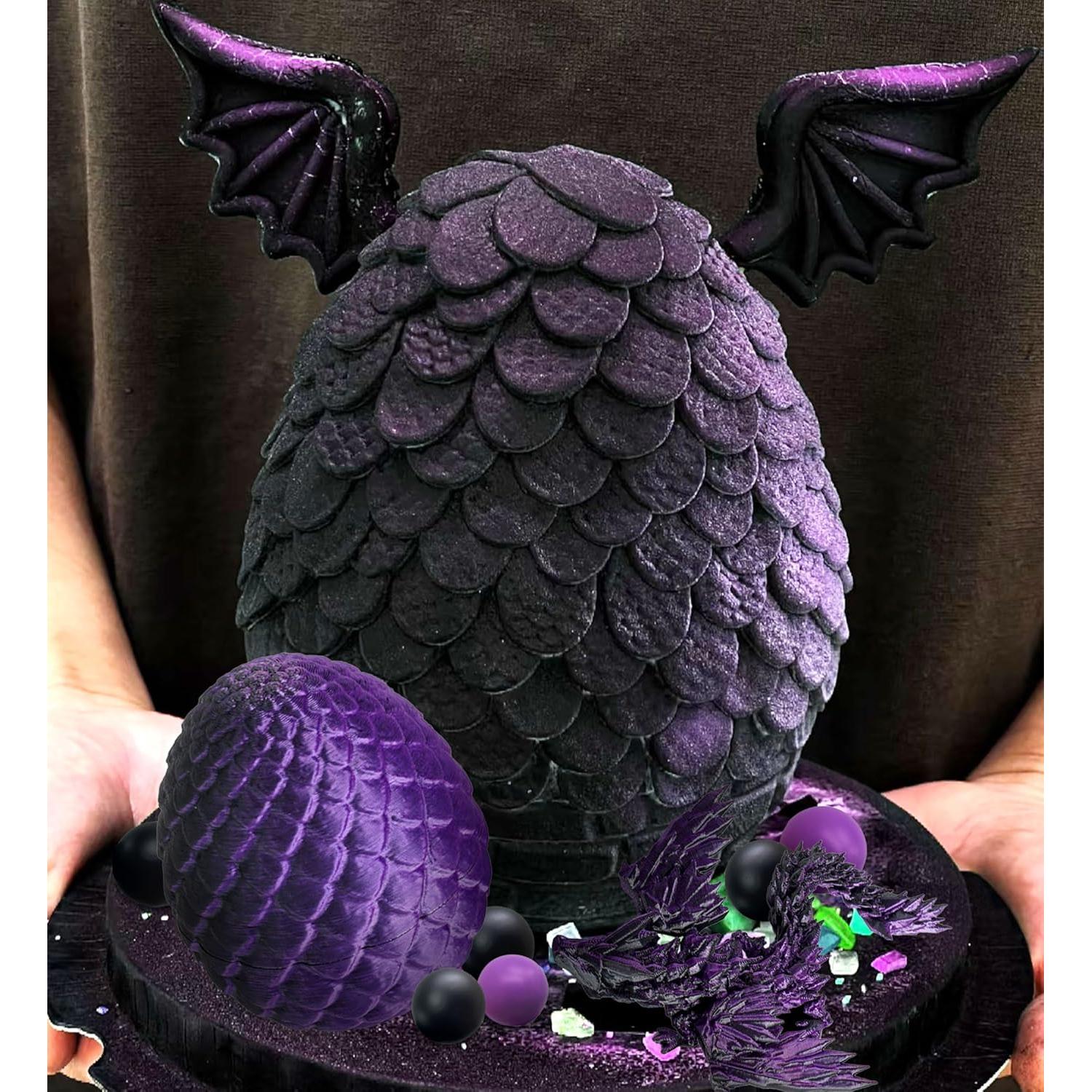 Adorno de Pastel de Huevo de Dragón Roaring Good Time - Morado