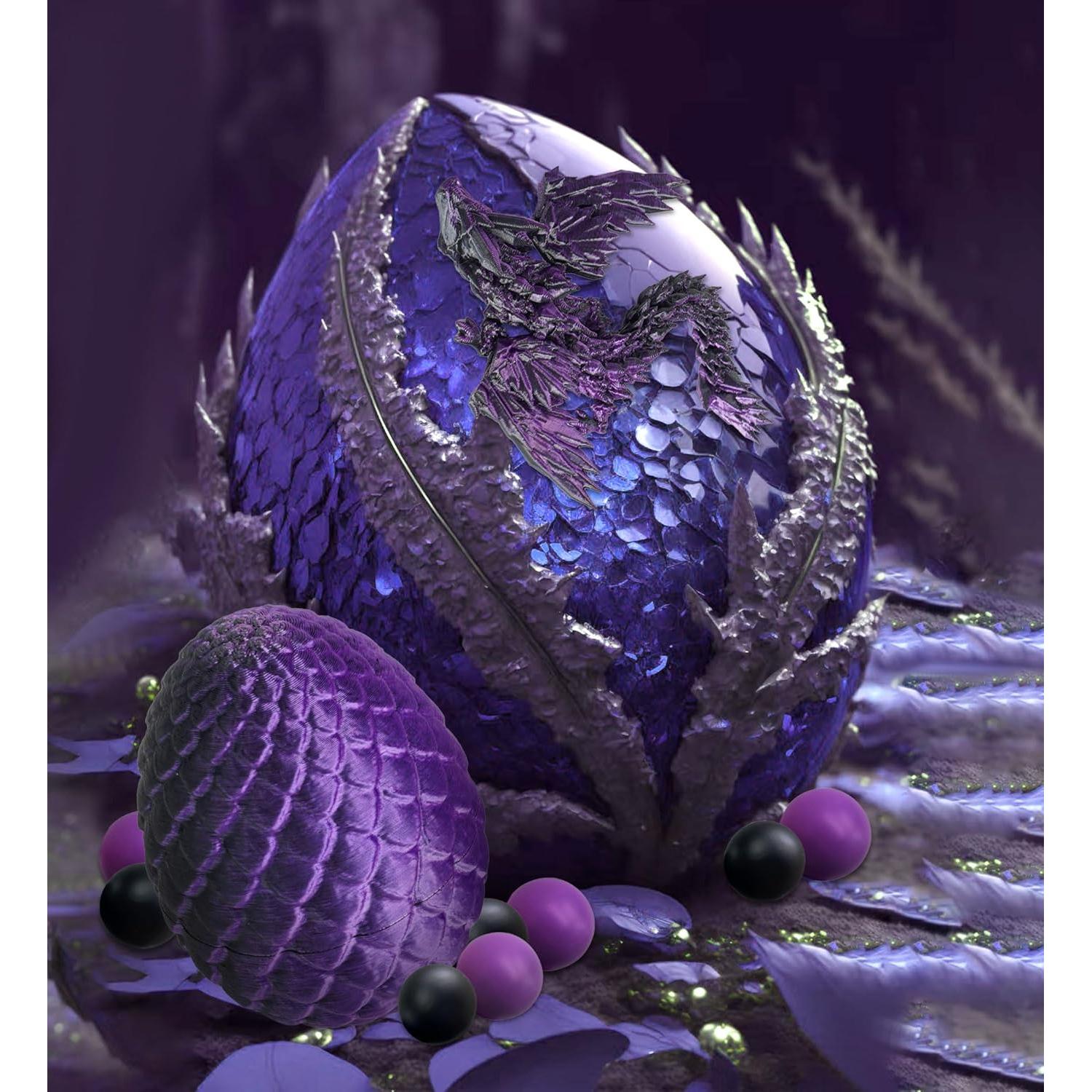 Adorno de Pastel de Huevo de Dragón Roaring Good Time - Morado