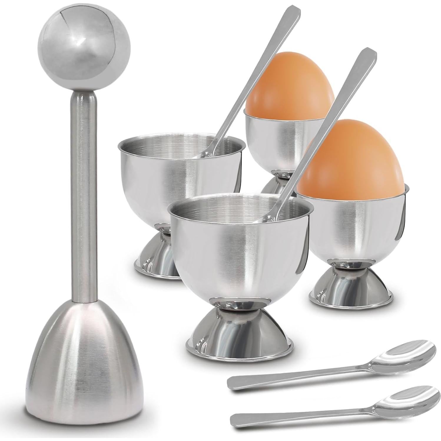 Juego de 9 Accesorios para Romper Huevos Vibedor - Acero Inoxidable