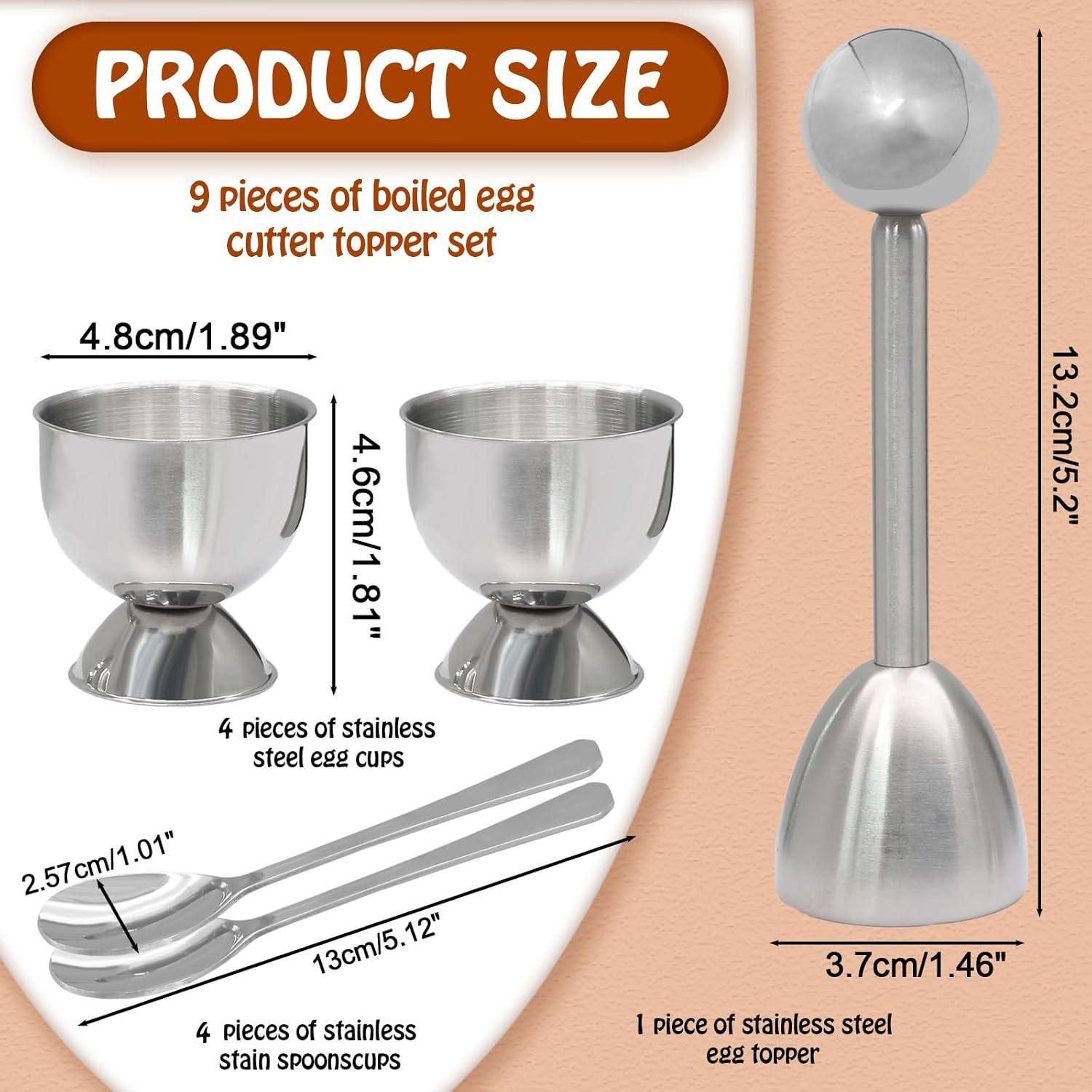 Juego de 9 Accesorios para Romper Huevos Vibedor - Acero Inoxidable