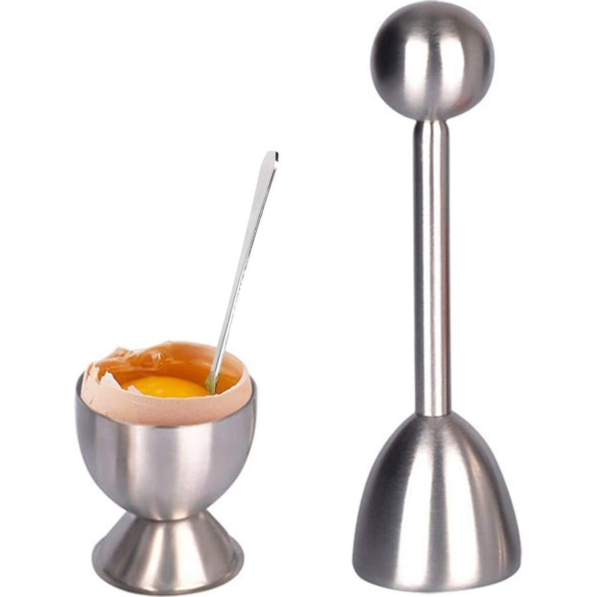 Juego de Cortador de Huevos Hocai 3 Piezas Acero Inoxidable