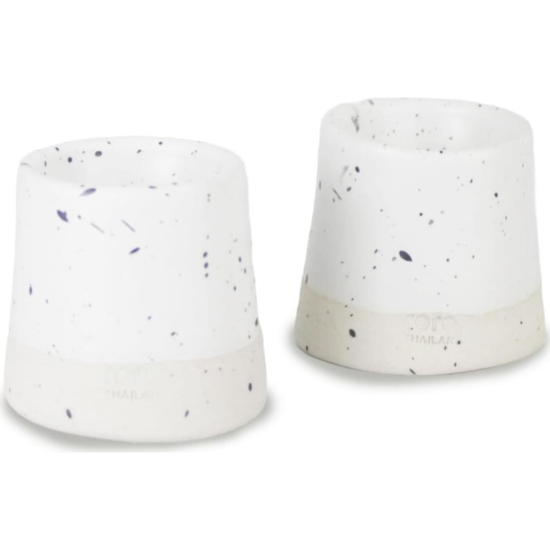 Taza para Huevos de Cerámica Roro Minimalista Blanca - Set de 2