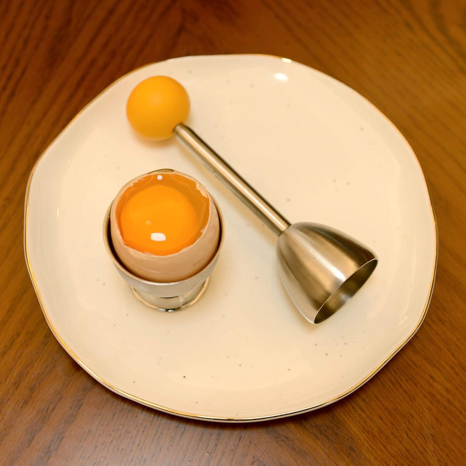 Juego de Tazas para Huevos MOLFUJ con Cucharas y Cortador