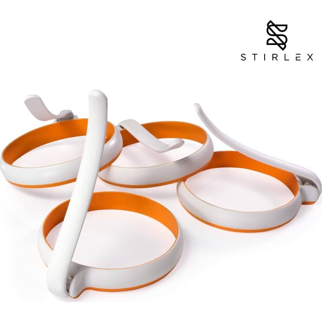 Juego de Anillos de Huevo de Silicona STIRLEX - 4 Piezas 10.16 cm