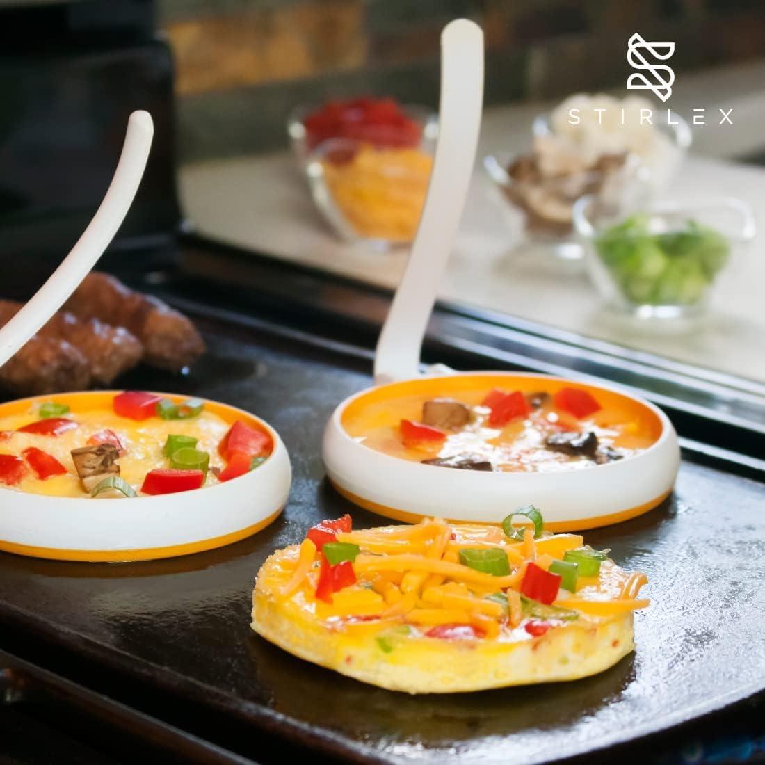 Juego de Anillos de Huevo de Silicona STIRLEX - 4 Piezas 10.16 cm