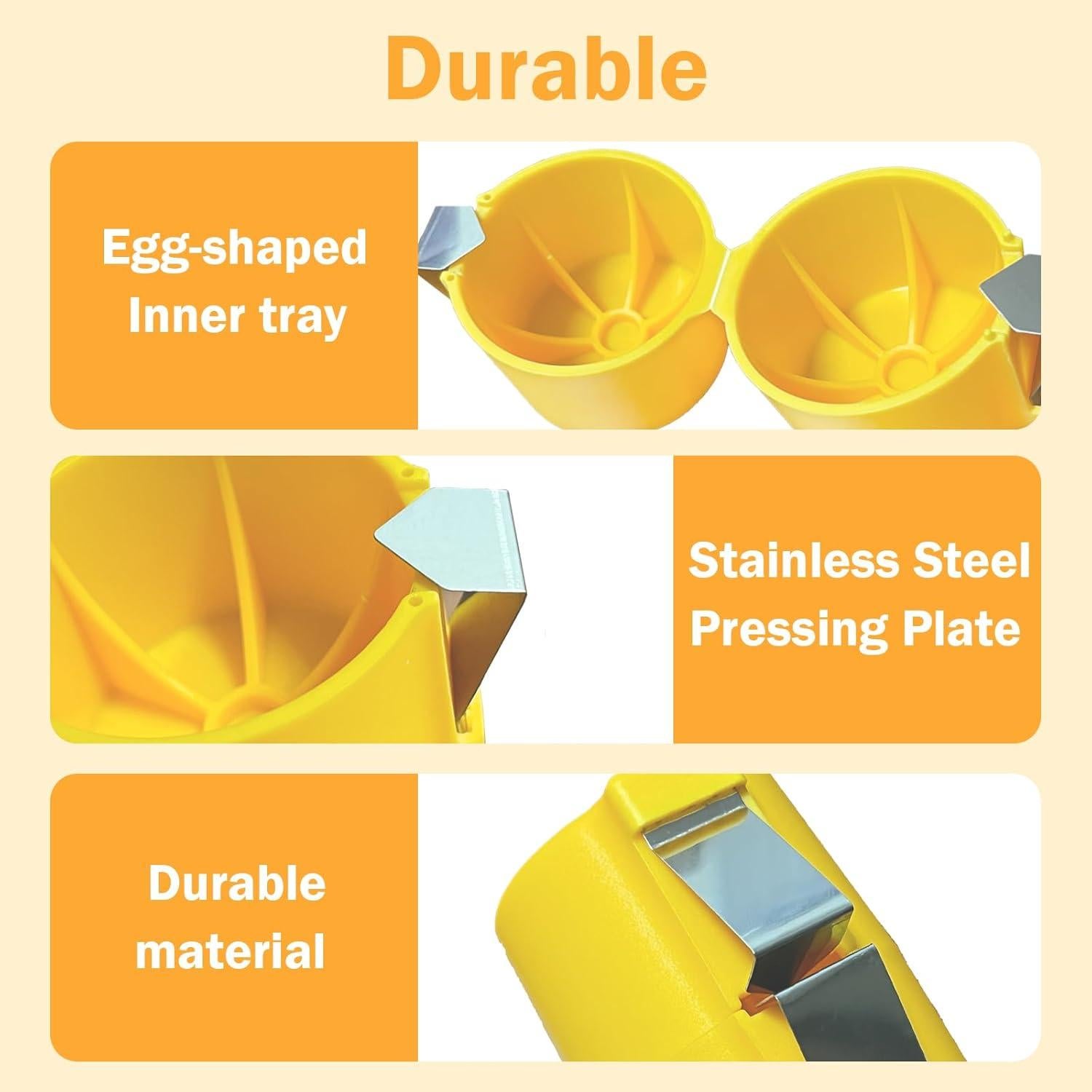 Juego de 3 Abridores de Cáscara de Huevo Hikyueo - Acero Inoxidable