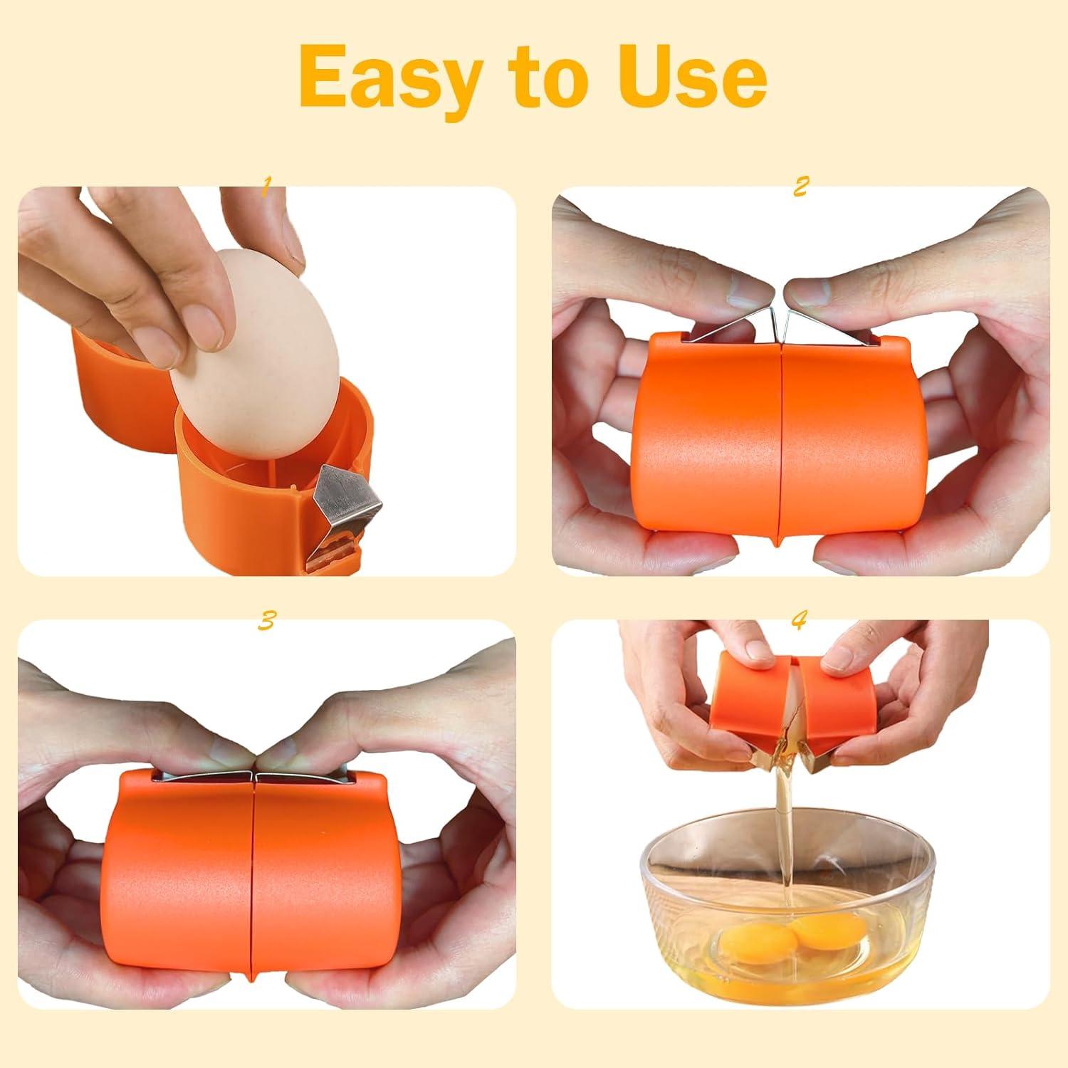 Juego de 3 Abridores de Cáscara de Huevo Hikyueo - Acero Inoxidable