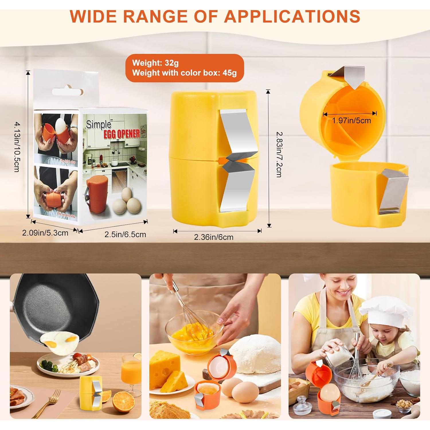 Abridor de Cáscaras de Huevo MBWJWTXQ Amarillo Acero Inoxidable