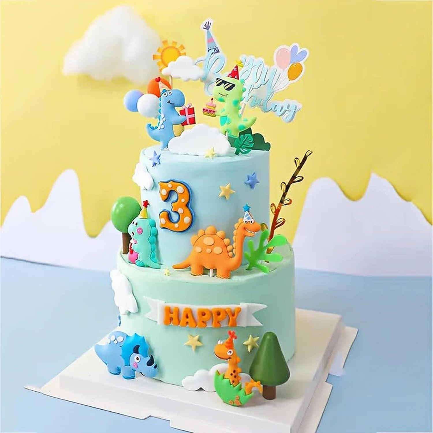 Adorno de Pastel de Dinosaurio SSIMOO 30 Piezas Reutilizables