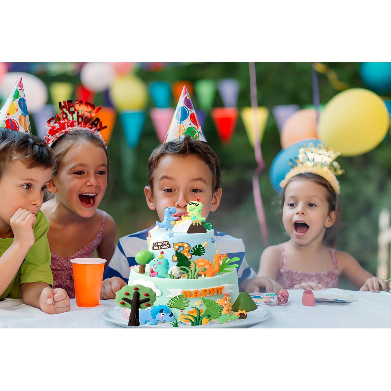 Adorno de Pastel de Dinosaurio SSIMOO 30 Piezas Reutilizables