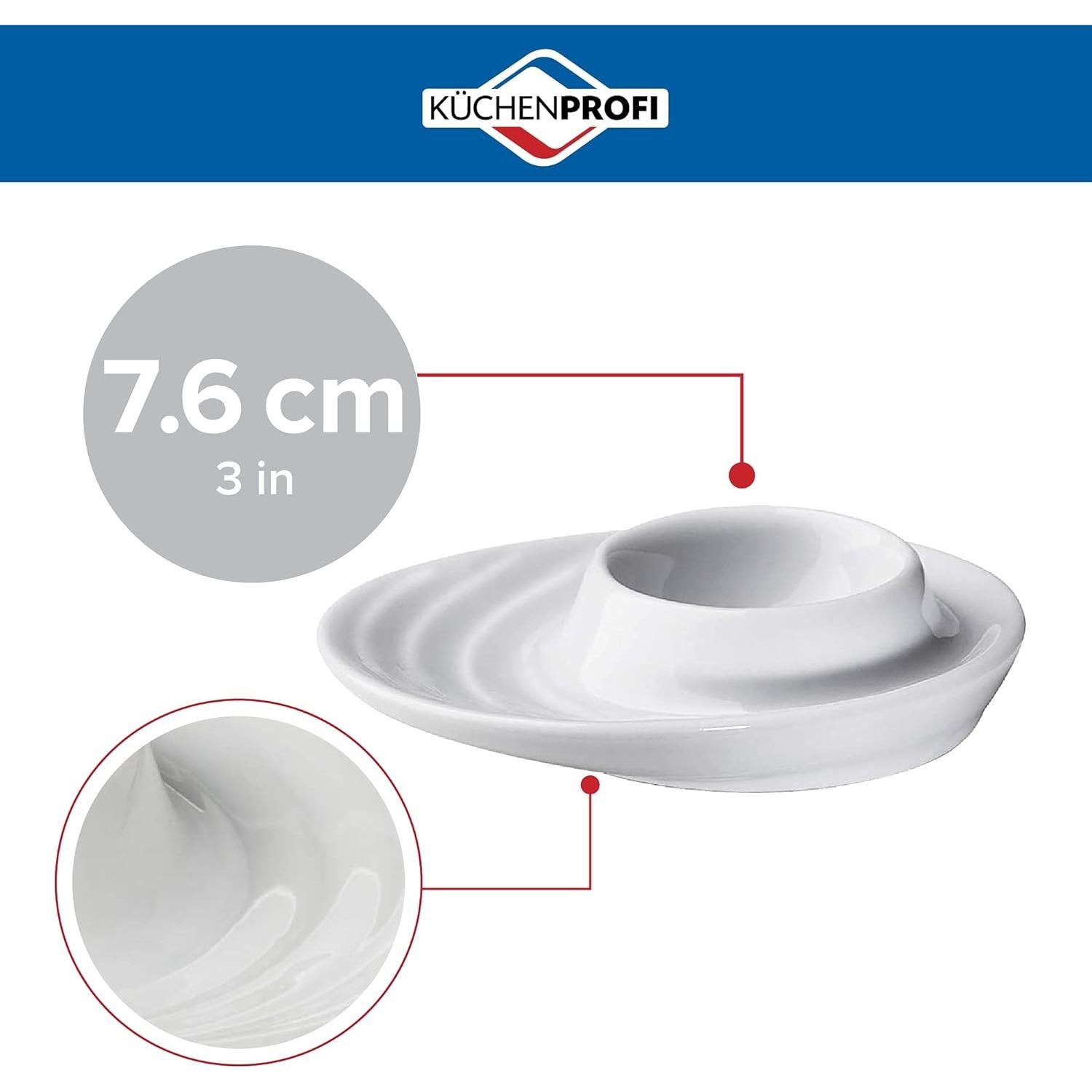 Juego de 2 Tazas para Huevos Küchenprofi Ovaladas Blancas