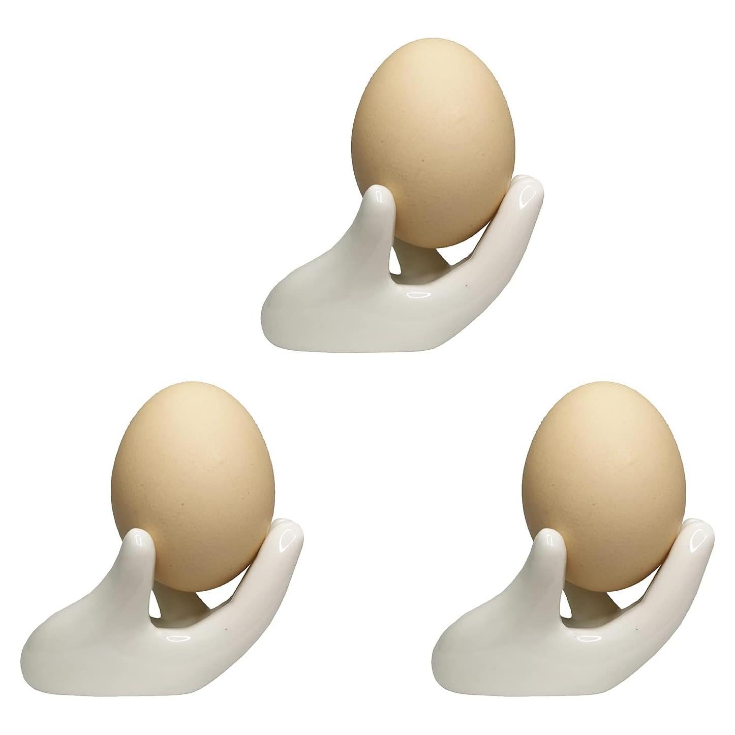 Juego de 3 Soportes para Huevos de Cerámica MaoYaMao