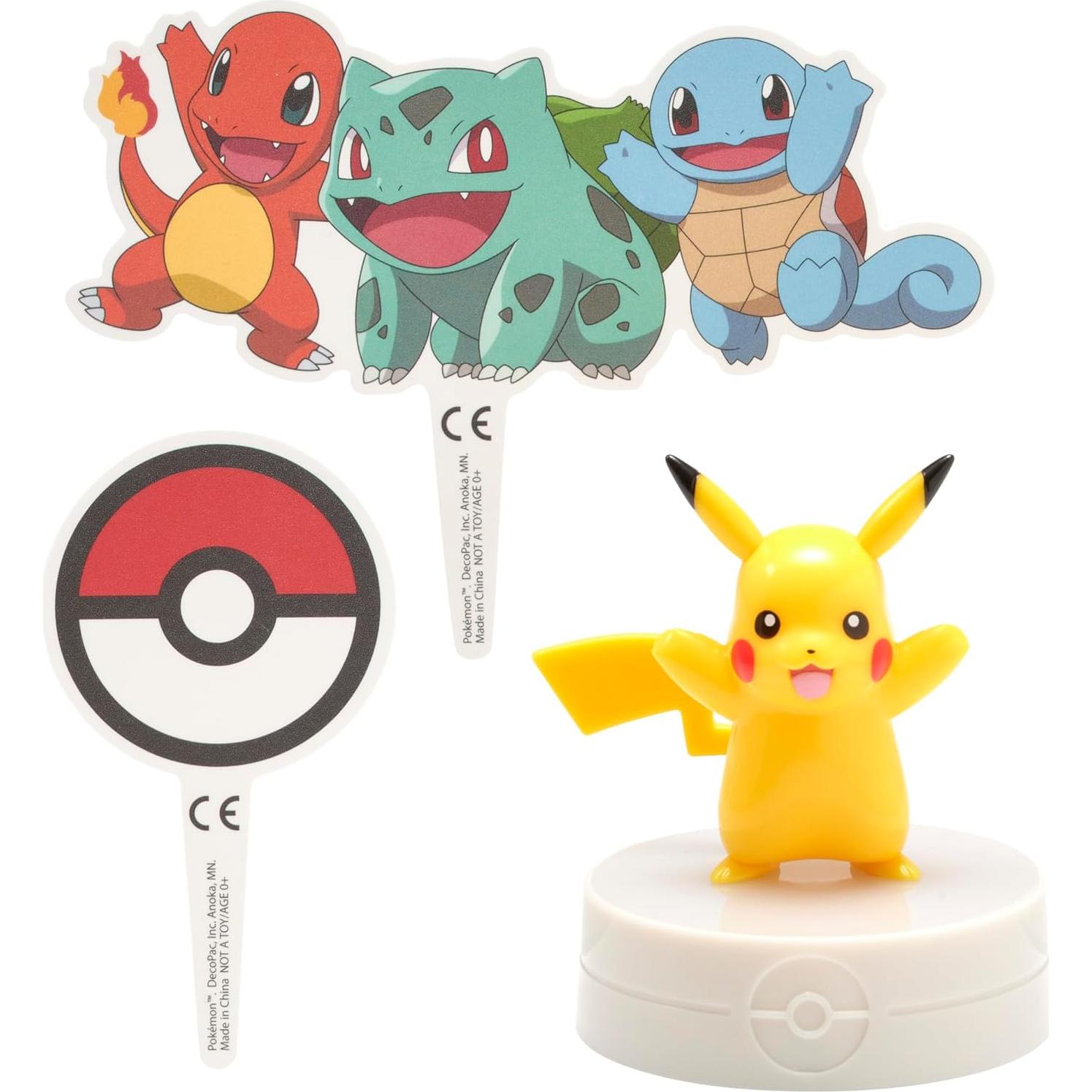 Topper de Pastel Pikachu Iluminado DecoSet® - 3 Piezas