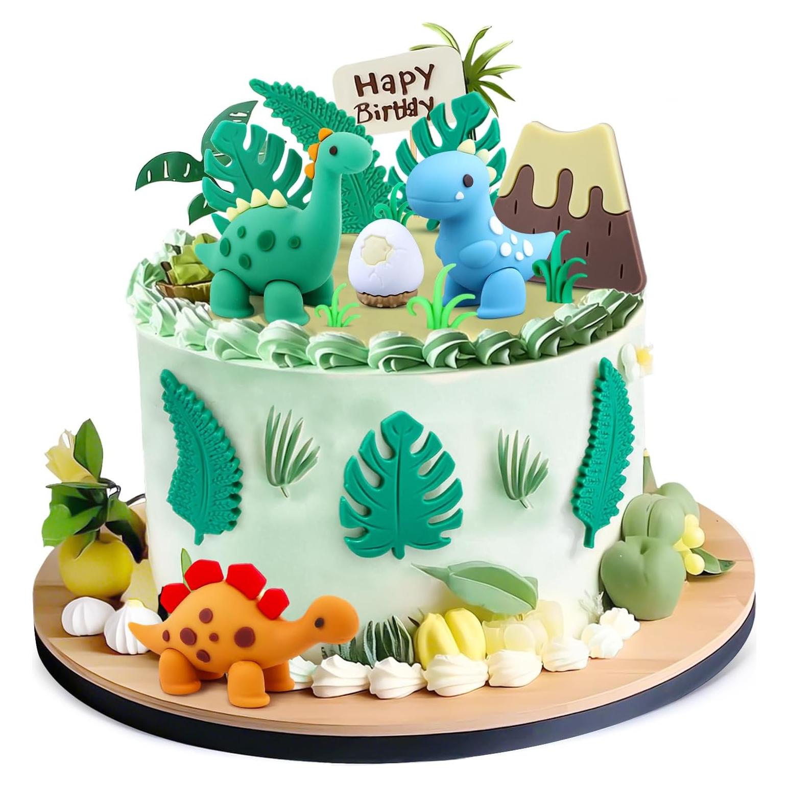 Adornos de Pastel de Dinosaurio BlingABC - 15 Piezas