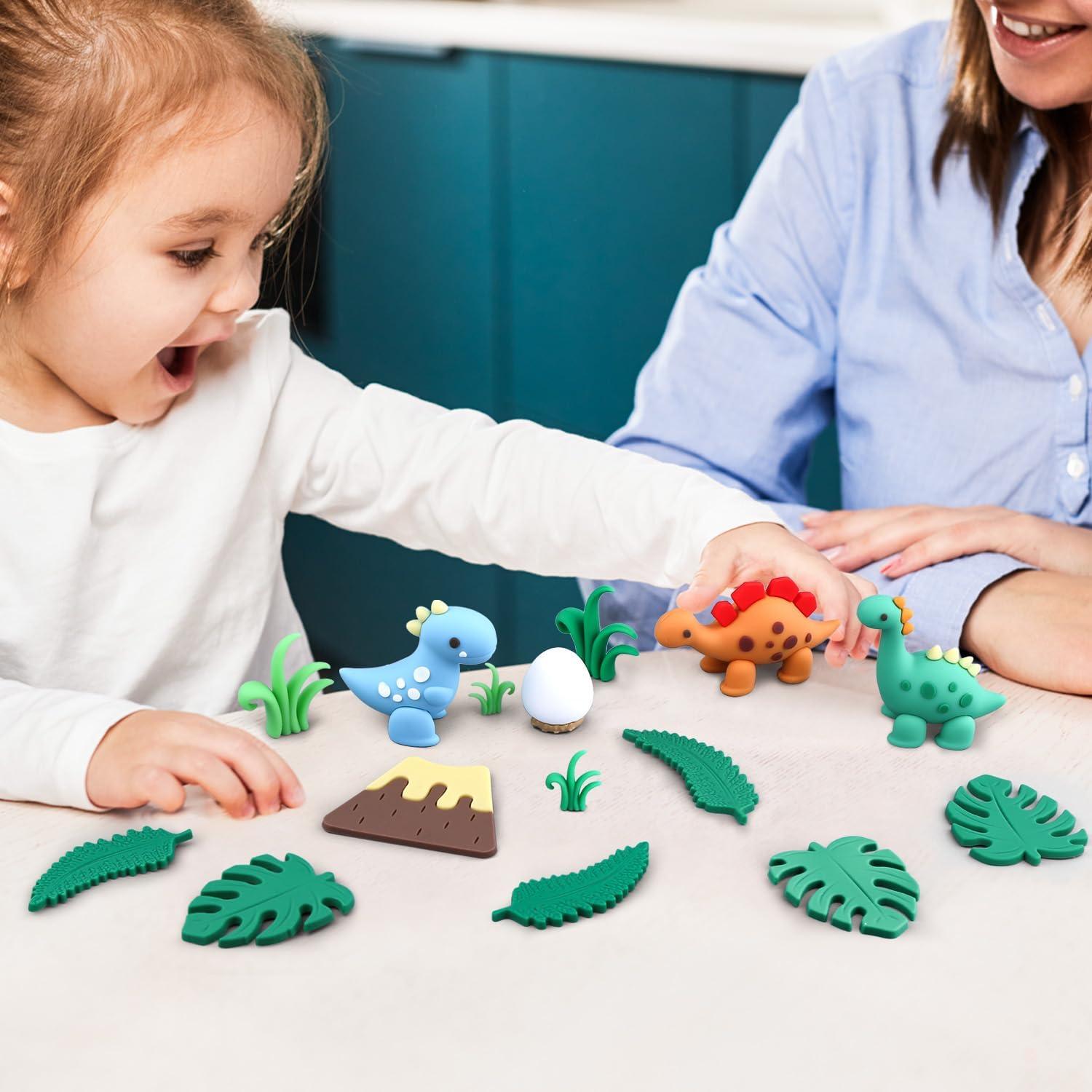 Adornos de Pastel de Dinosaurio BlingABC - 15 Piezas