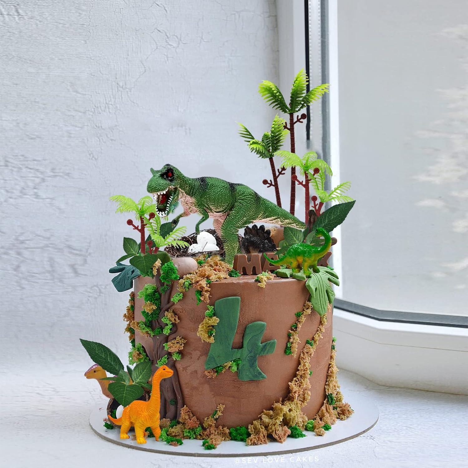 Adornos de Pastel de Dinosaurio GLAHORSE 26 Piezas PVC