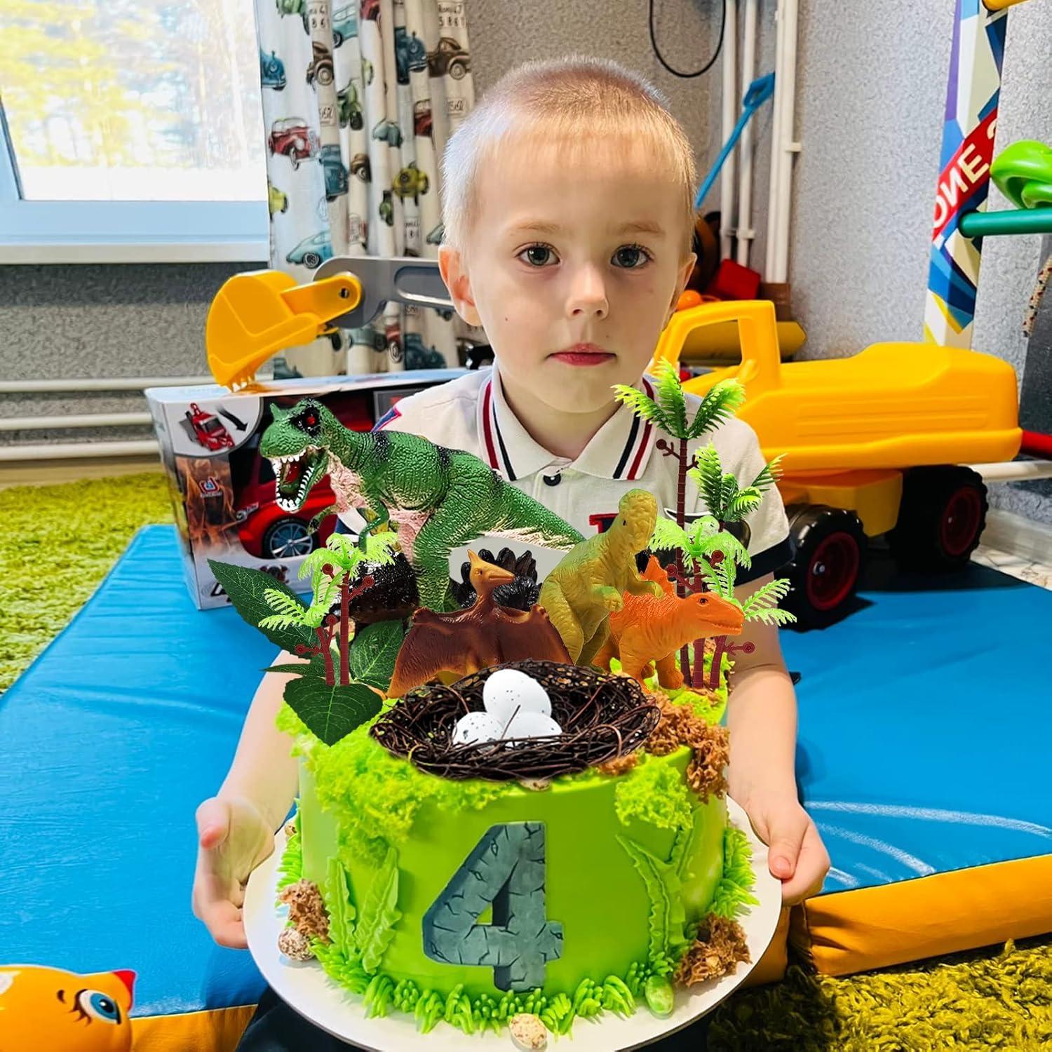 Adornos de Pastel de Dinosaurio GLAHORSE 26 Piezas PVC