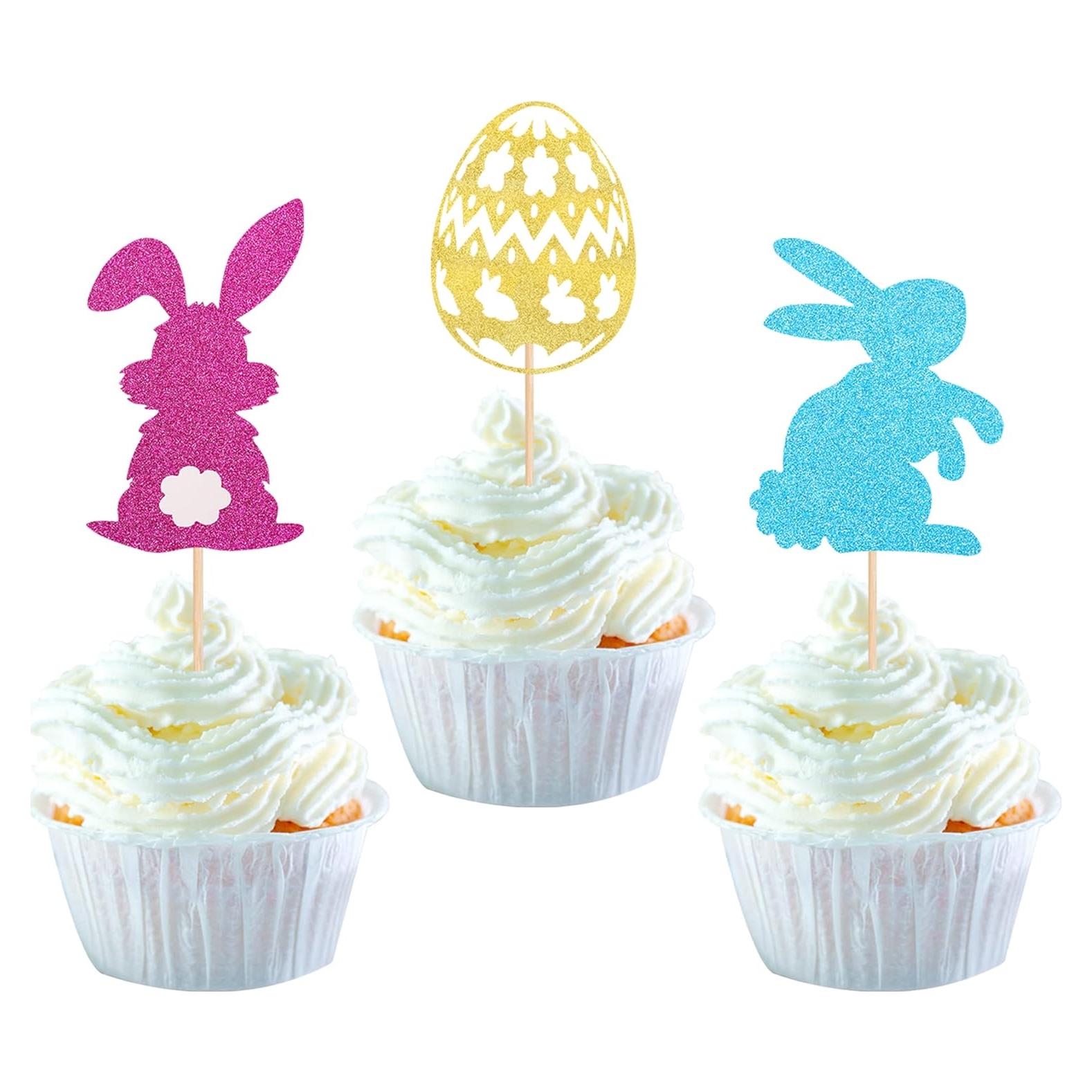 Decoraciones para Cupcakes de Pascua YCTHUNFISH - 24 Piezas