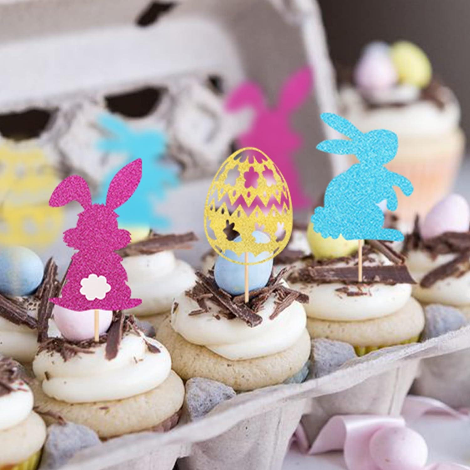 Decoraciones para Cupcakes de Pascua YCTHUNFISH - 24 Piezas