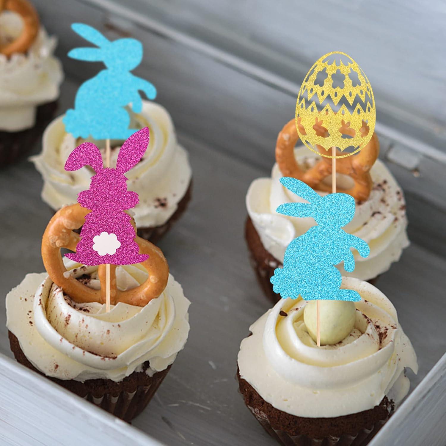 Decoraciones para Cupcakes de Pascua YCTHUNFISH - 24 Piezas
