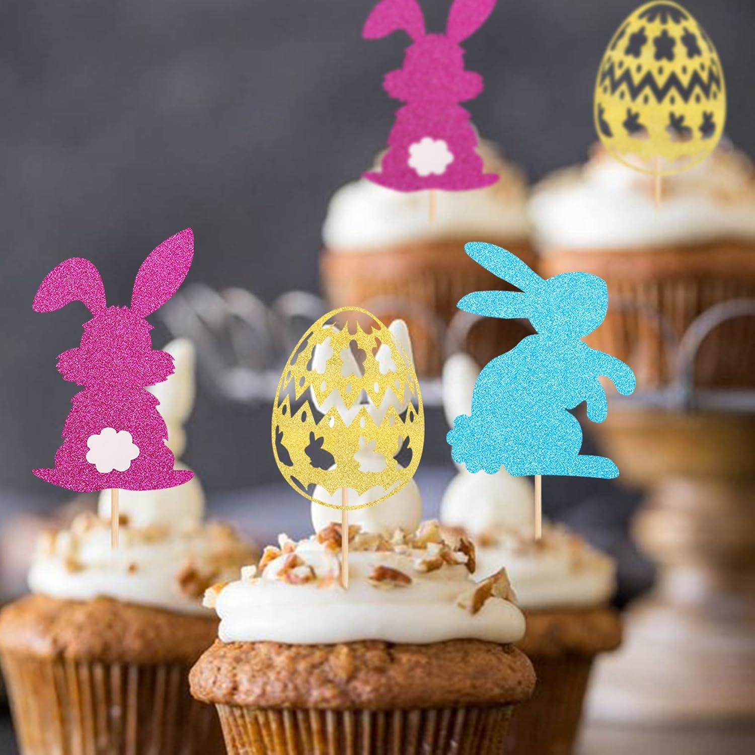 Decoraciones para Cupcakes de Pascua YCTHUNFISH - 24 Piezas