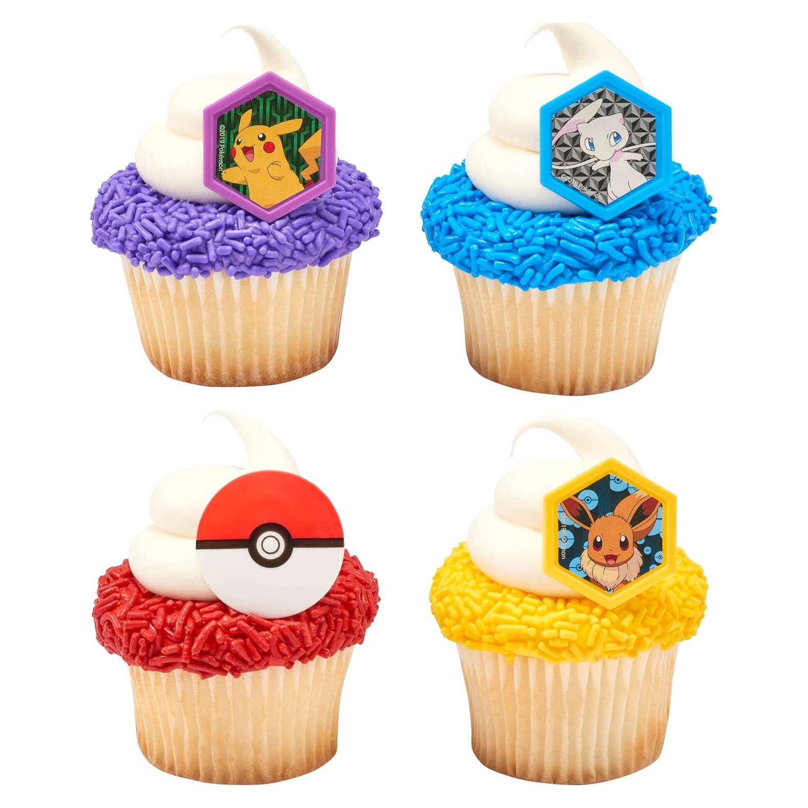 DecoPac Anillos de Cupcake Pokémon - 24 Decoraciones
