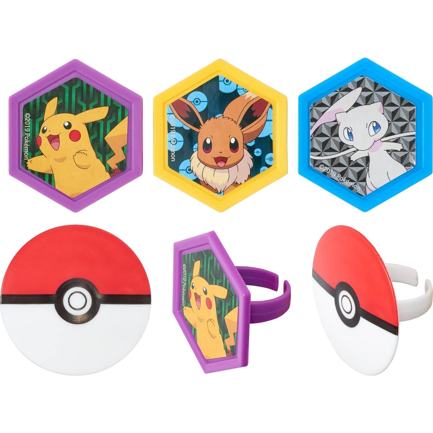 DecoPac Anillos de Cupcake Pokémon - 24 Decoraciones