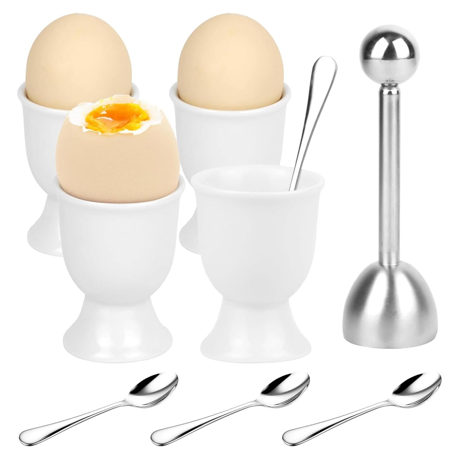 Juego de Rompehuevos Axigundaone 9 Piezas con Tazas y Cucharas