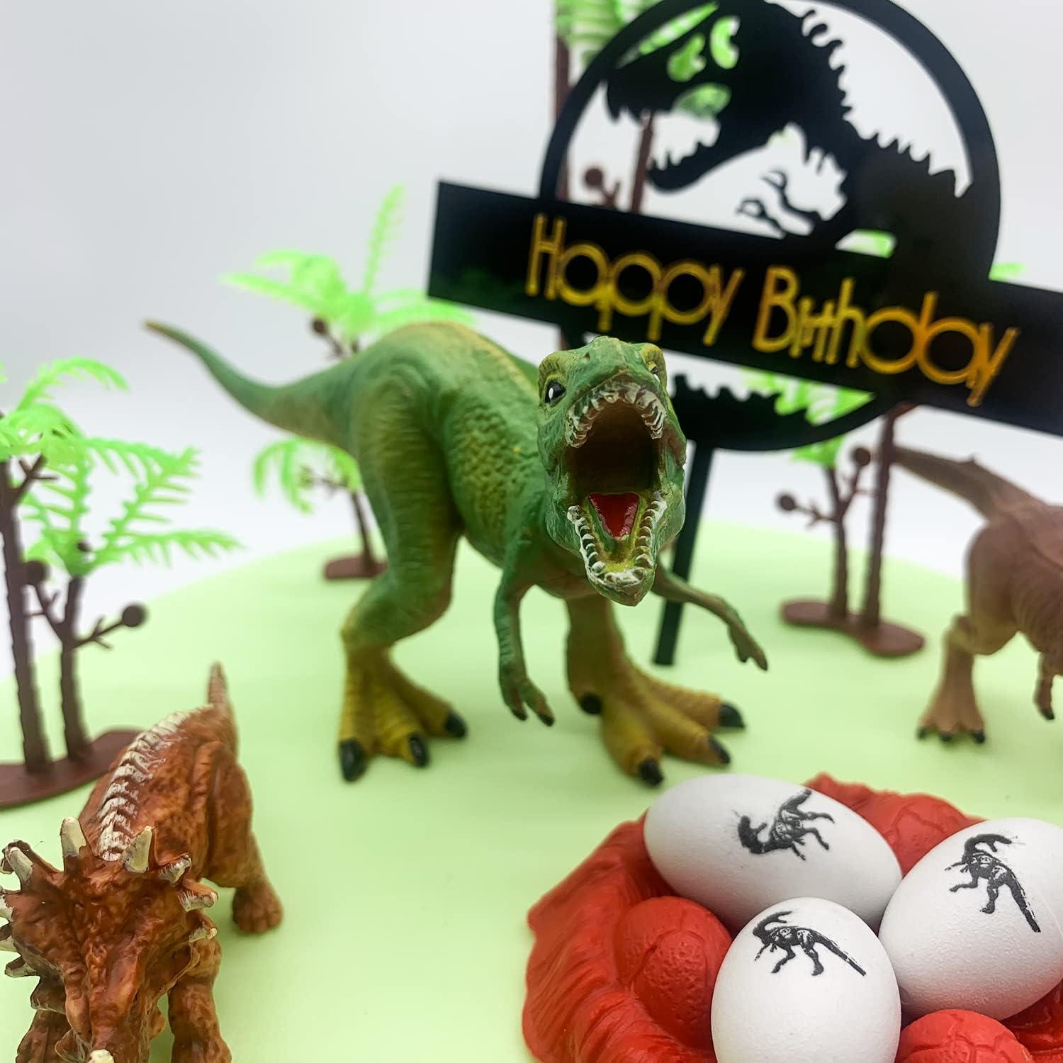 Adorno de Pastel Dinosaurio Tarocynn 22 Piezas PVC