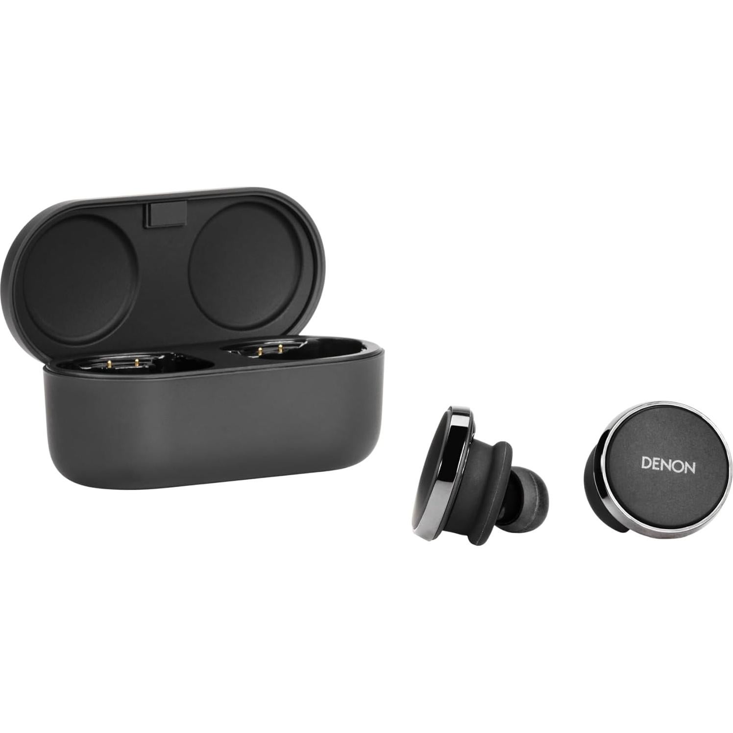 Denon PerL Pro True Wireless Earbuds - Adaptive Active Headphones Wireless Noise Canceling, Masimo Adaptive Acoustic Technology, Spatial Audio, 32Hr Battery Life, Wirefree Charging, Black
