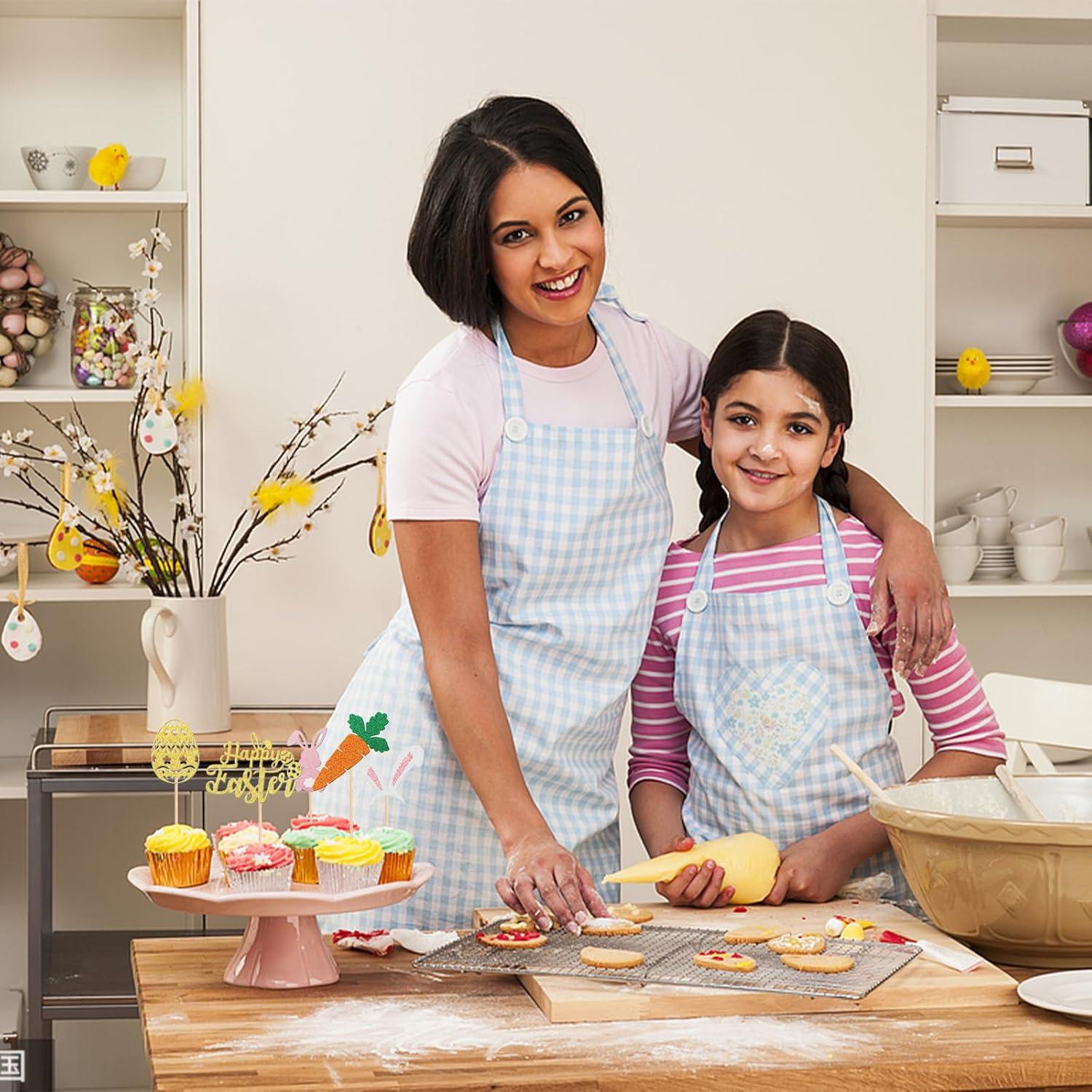 24 Adornos para Cupcakes de Pascua JNYLYFC - Conejo y Huevo