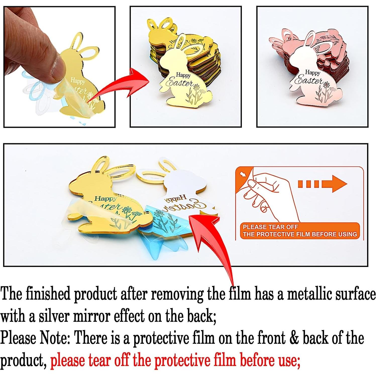 Set 24 Adornos de Cupcake AiQi Bake Conejito Pascua Dorado