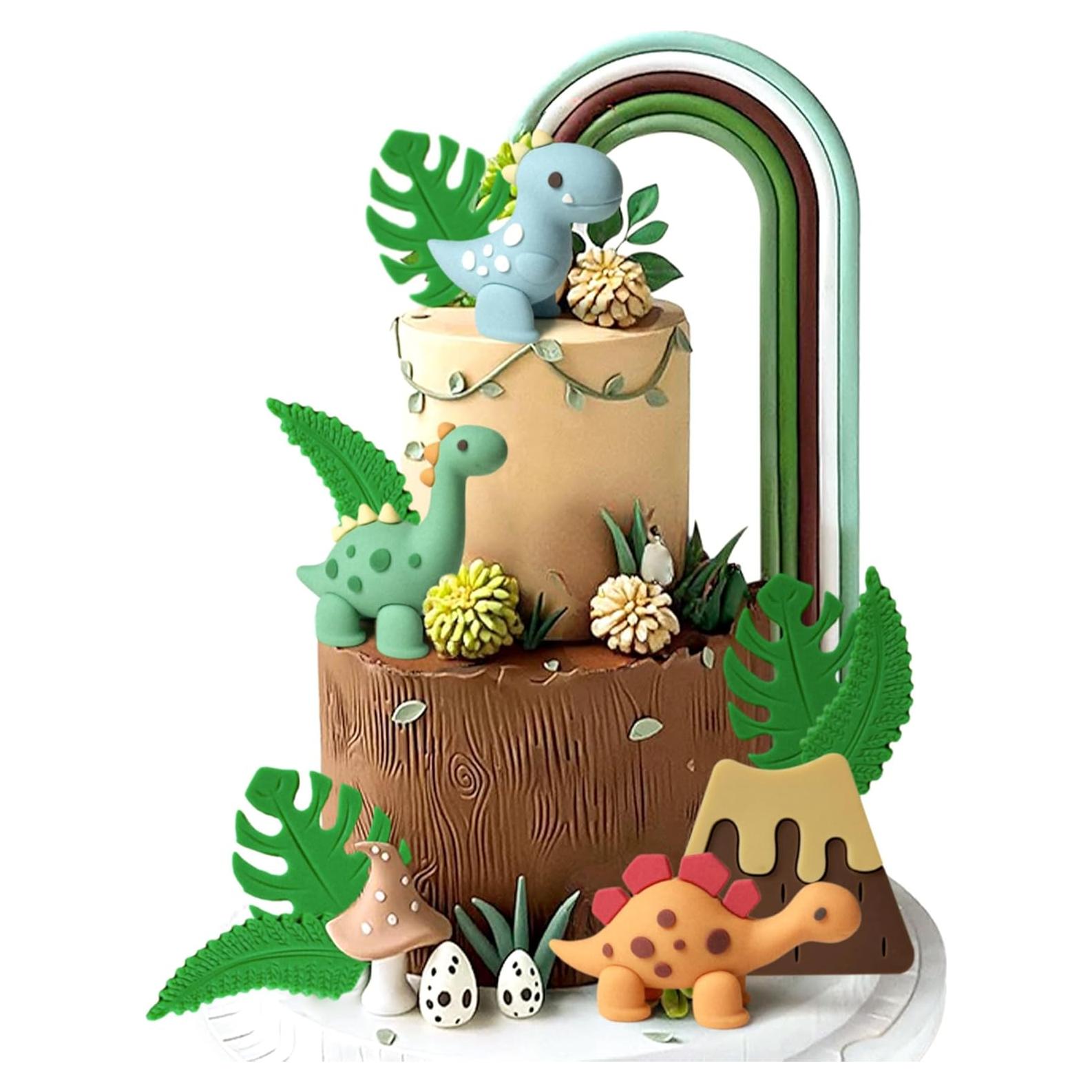 Decoraciones de Pastel de Dinosaurio Roaring Good Time - 10 Piezas