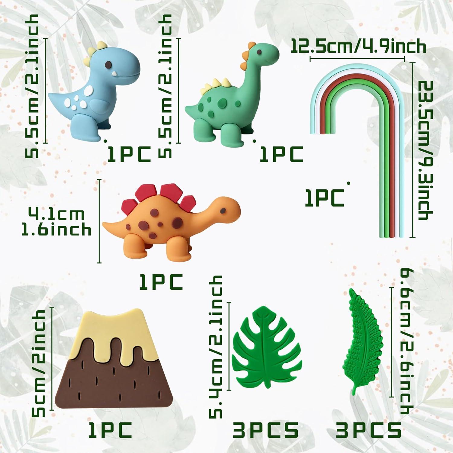 Decoraciones de Pastel de Dinosaurio Roaring Good Time - 10 Piezas