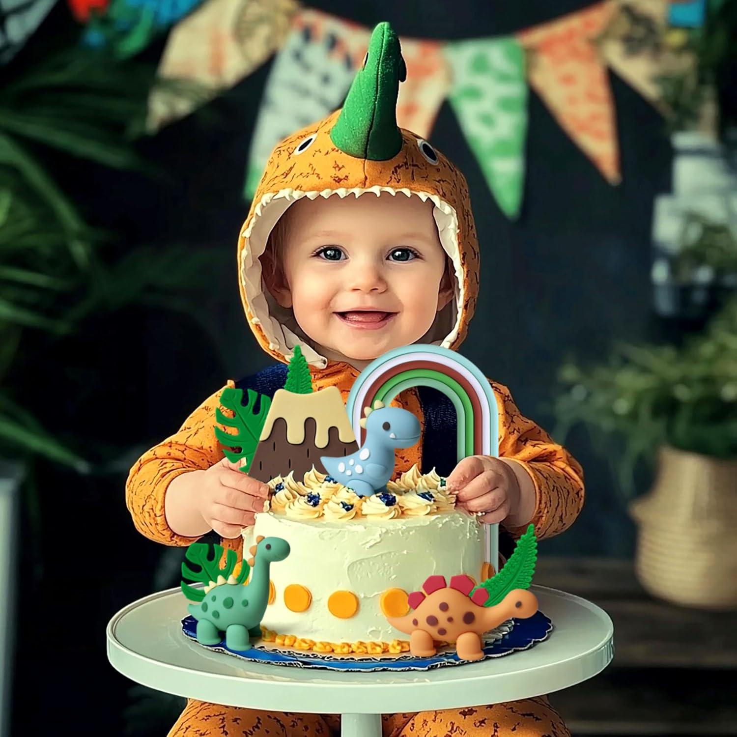 Decoraciones de Pastel de Dinosaurio Roaring Good Time - 10 Piezas