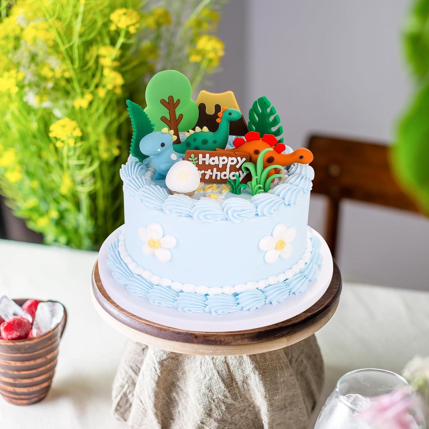 21 Piezas Decoraciones de Pastel Dinosaurio SAYHALO PVC