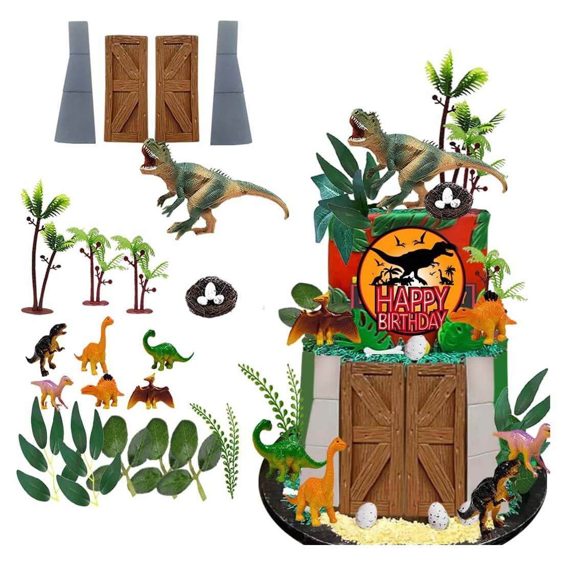 Decoraciones de Pastel de Dinosaurio DiDida - Set Completo