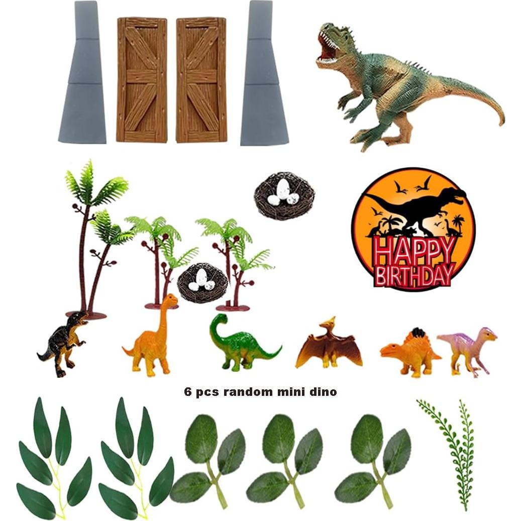 Decoraciones de Pastel de Dinosaurio DiDida - Set Completo