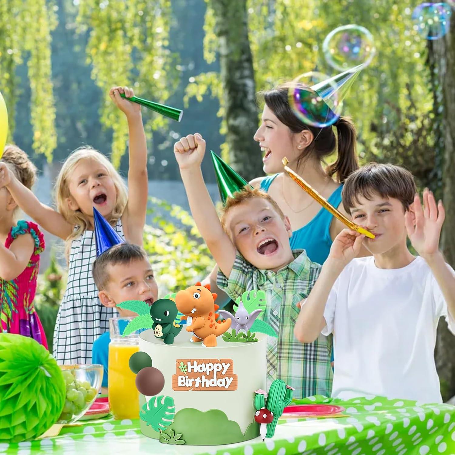 Adorno de Pastel de Dinosaurio 16 Piezas LACGO Fiesta Cumpleaños