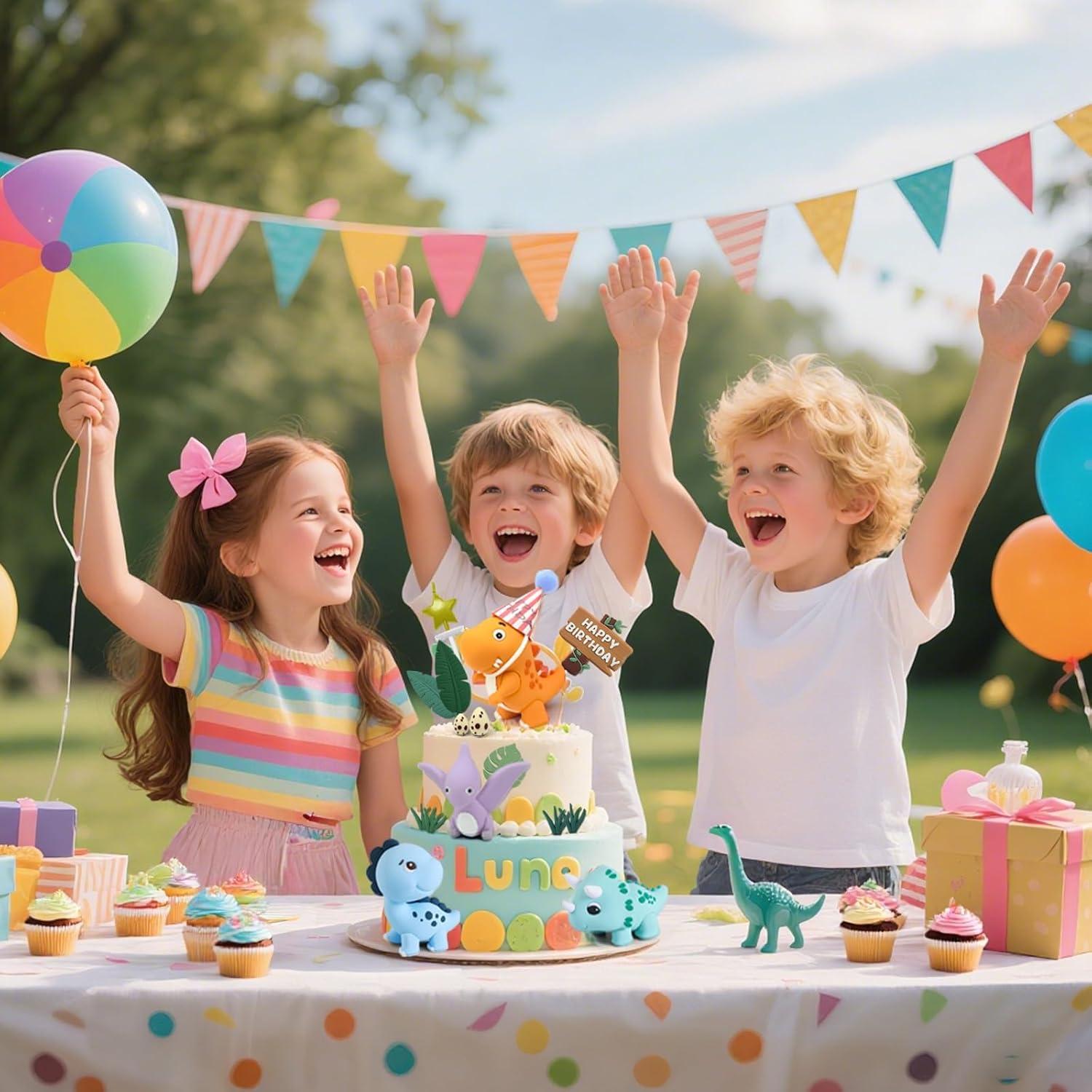 Juego de 20 Adornos para Pastel de Dinosaurio DUOROUBAO