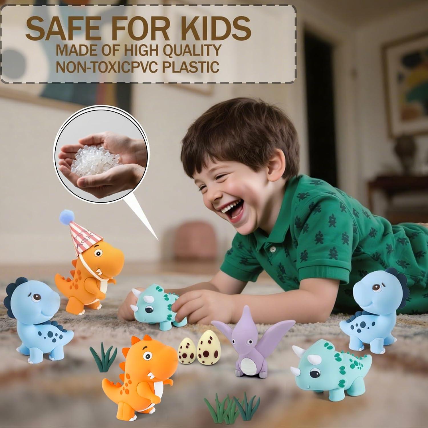 Juego de 20 Adornos para Pastel de Dinosaurio DUOROUBAO