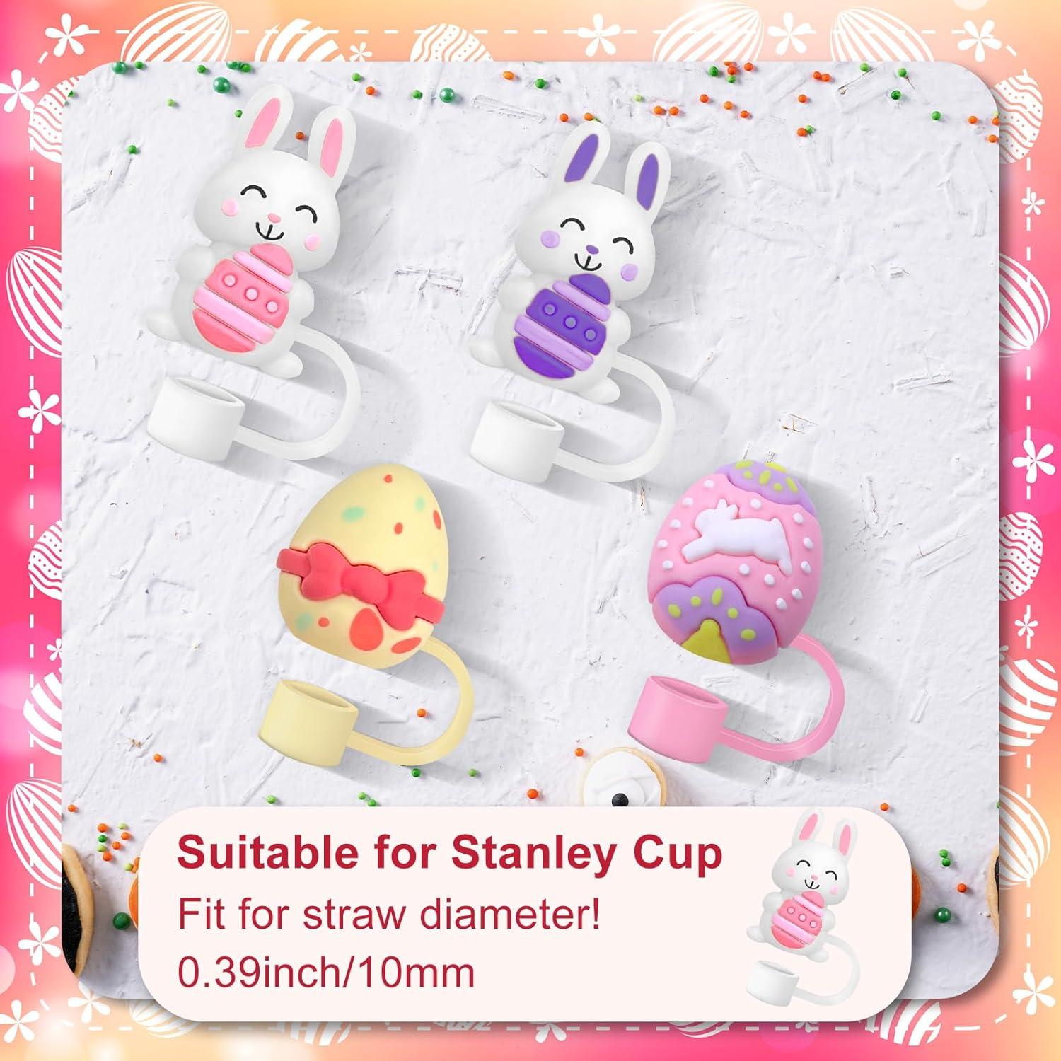 Tapa de Paja de Pascua Hikkcos 4 Pcs Silicona Reutilizable