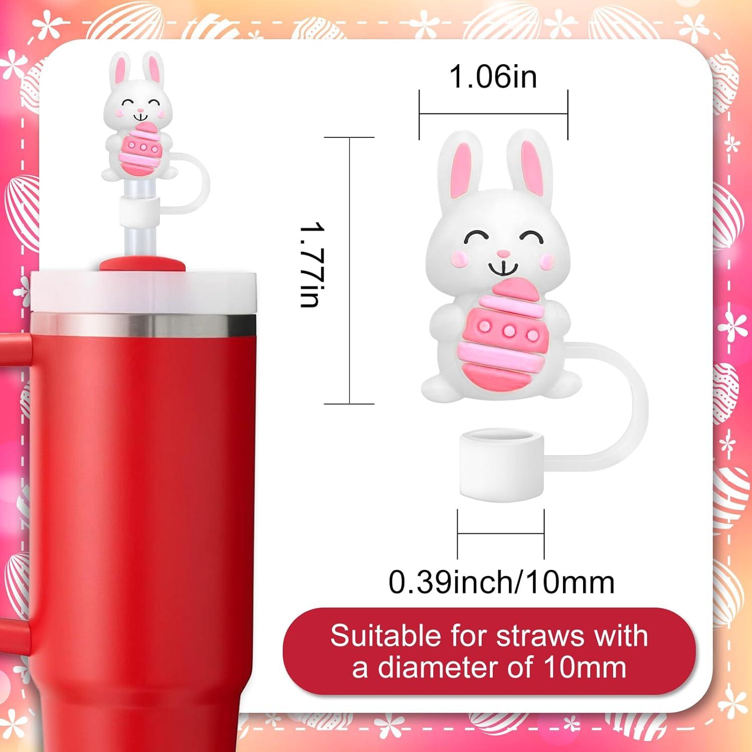 Tapa de Paja de Pascua Hikkcos 4 Pcs Silicona Reutilizable