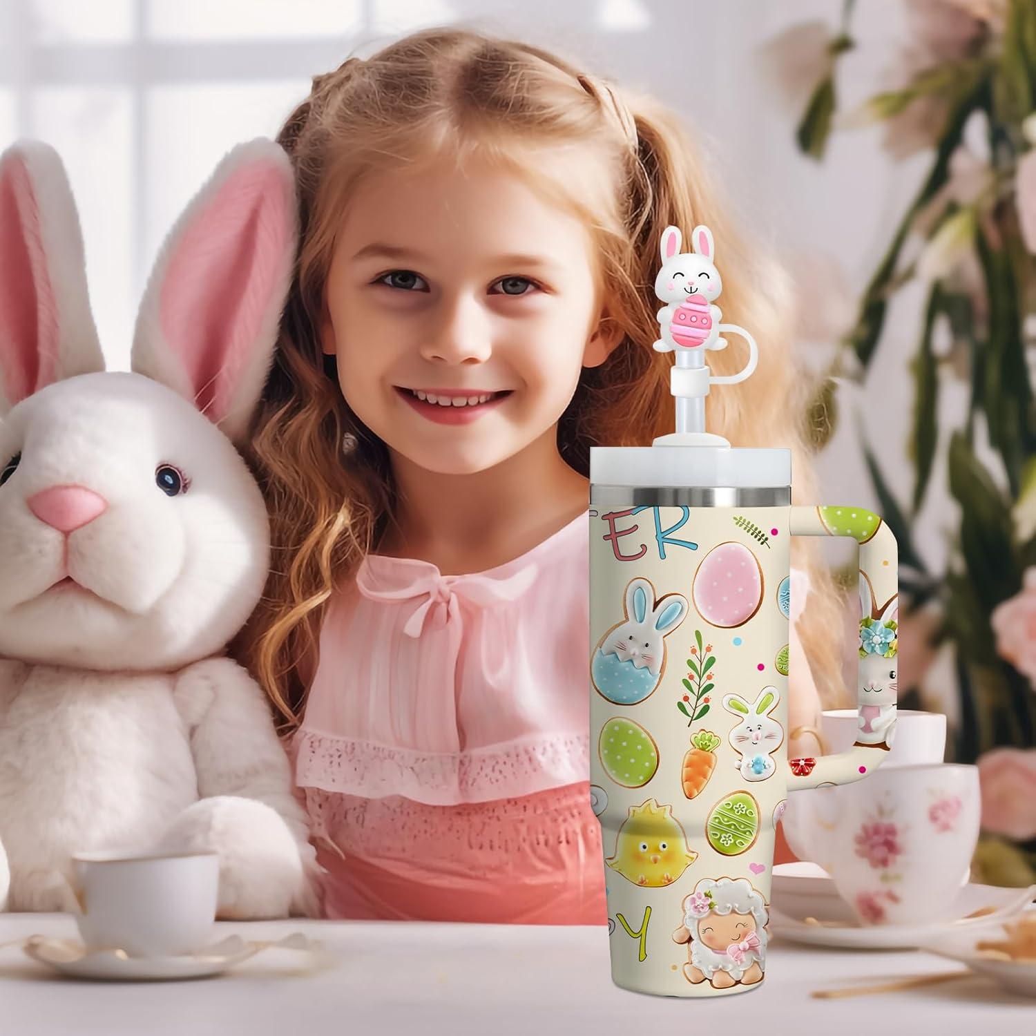 Tapa de Paja de Pascua Hikkcos 4 Pcs Silicona Reutilizable