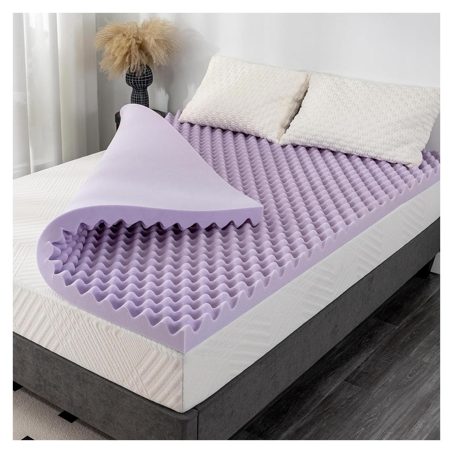 Cubierta de colchón viscoelástico MLILY 4" individual morado