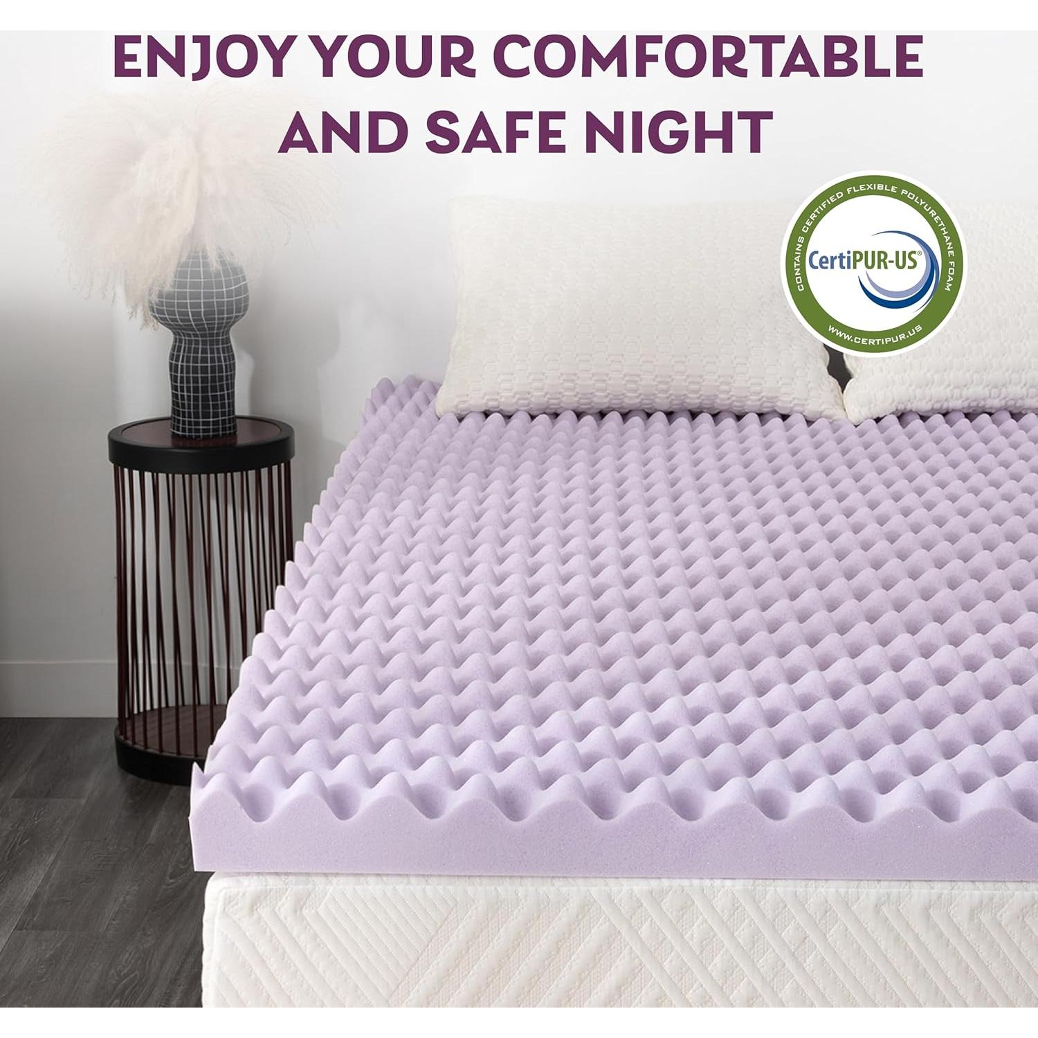 Cubierta de colchón viscoelástico MLILY 4" individual morado