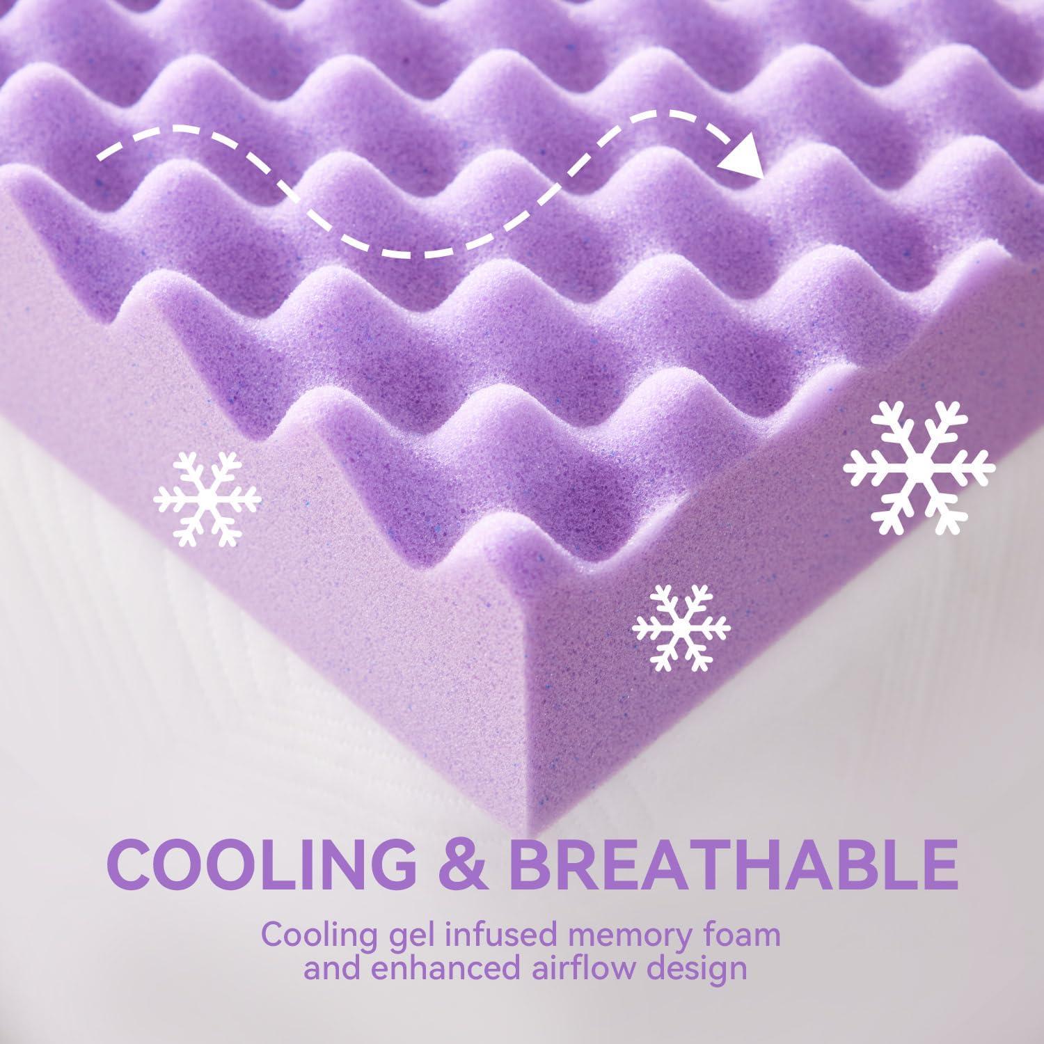 Colchón Viscoelástico SINWEEK 4 cm Twin XL con Gel 99x203 cm