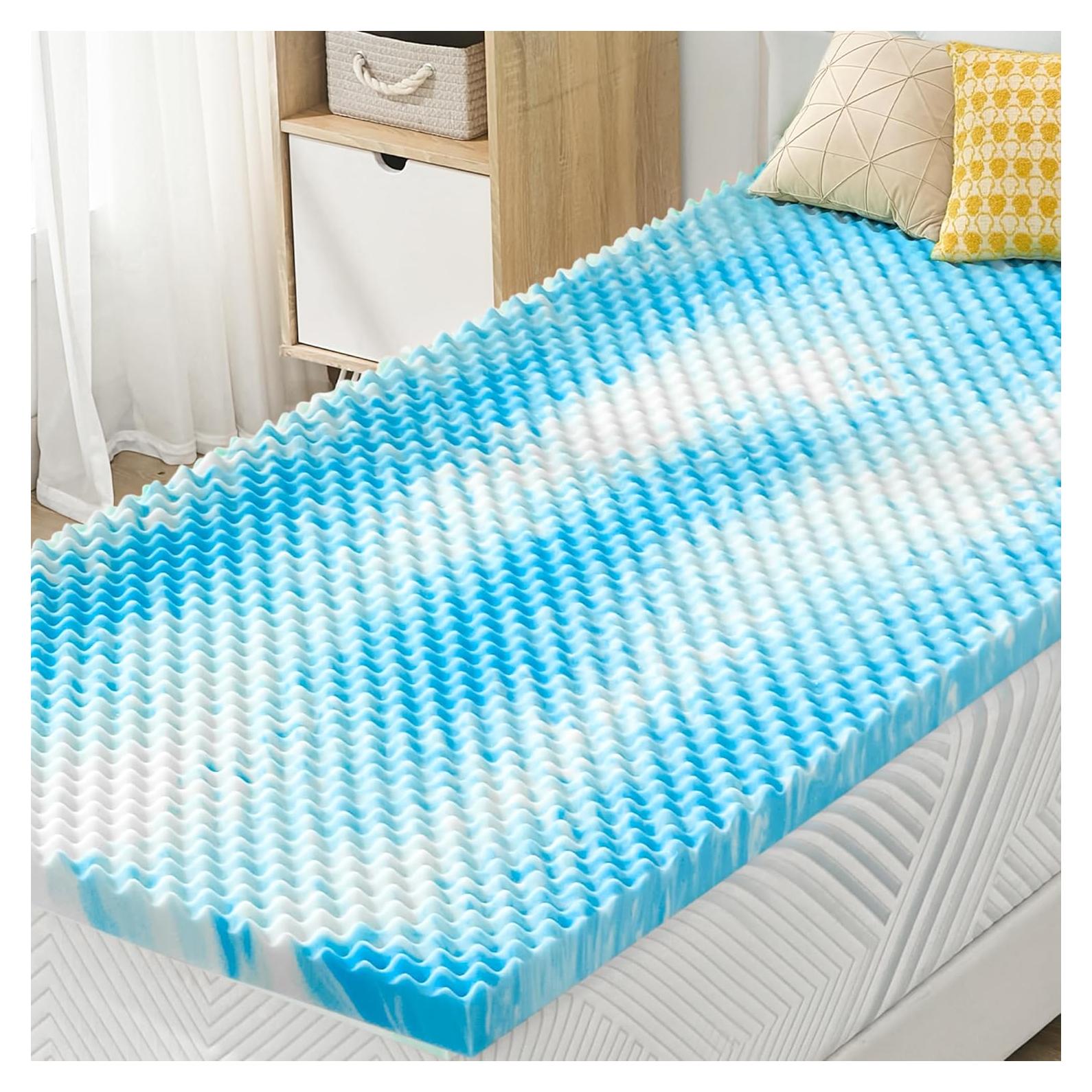 Colchón Viscoelástico SINWEEK Twin XL 3 Pulgadas Azul