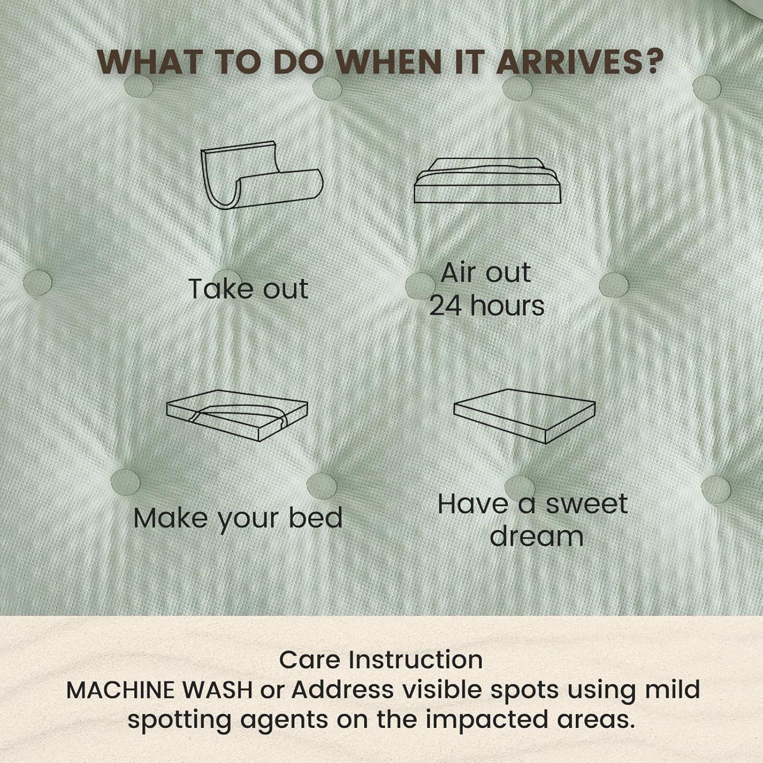 Cubierta de Colchón RV King QUIETSEA Espuma de Memoria Impermeable