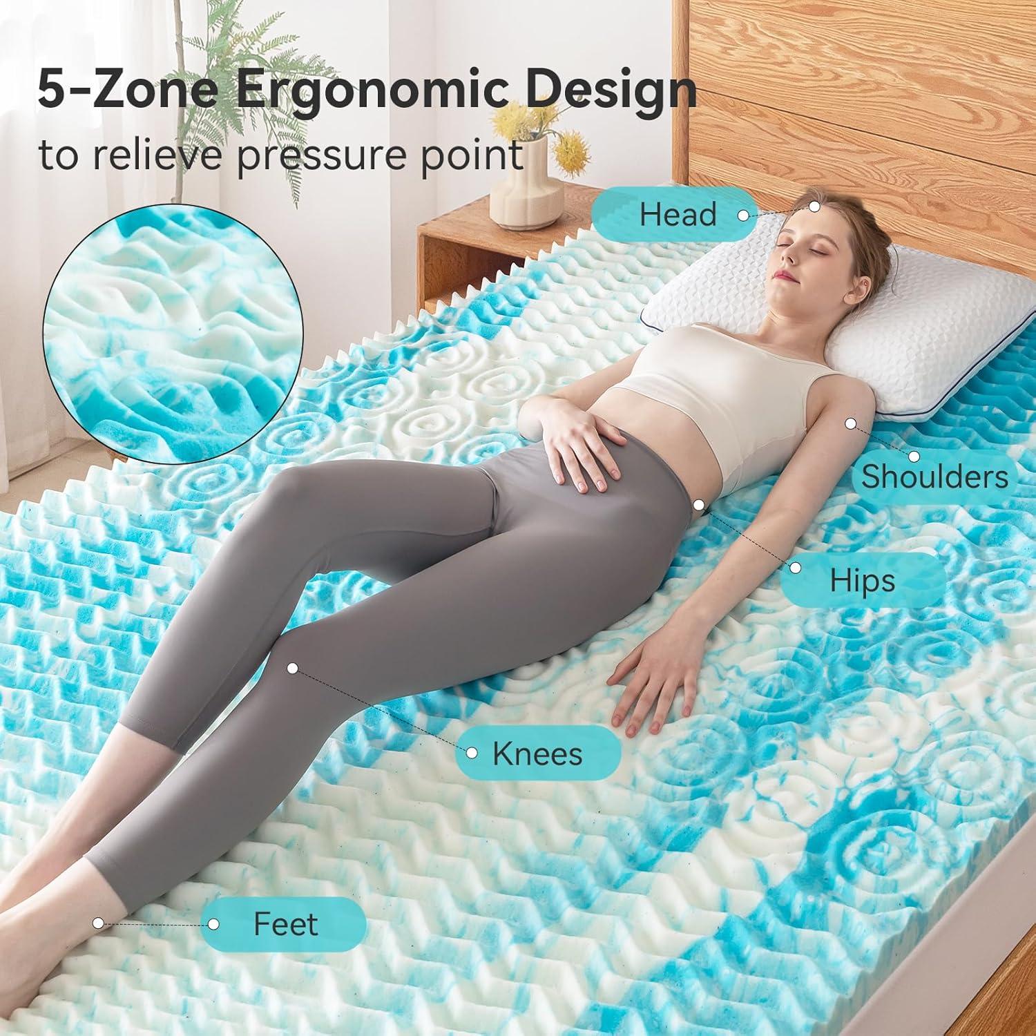 Colchón Acolchado AMICLIBER Queen 5 Zonas Espuma con Memoria